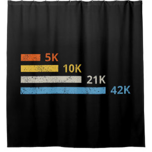 Rideaux De Douche Distances de course II - 5K 10K 21K 42K Marathoner