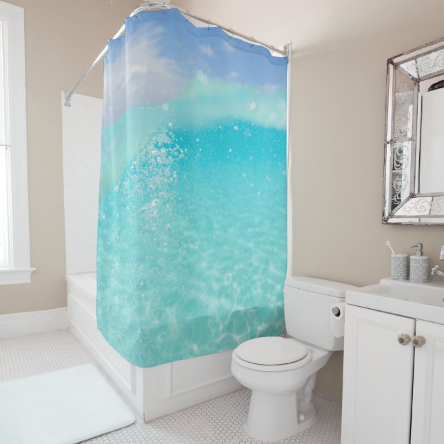 Rideaux De Douche Dive into the Caribbean Sea Bliss 2 (En situation)