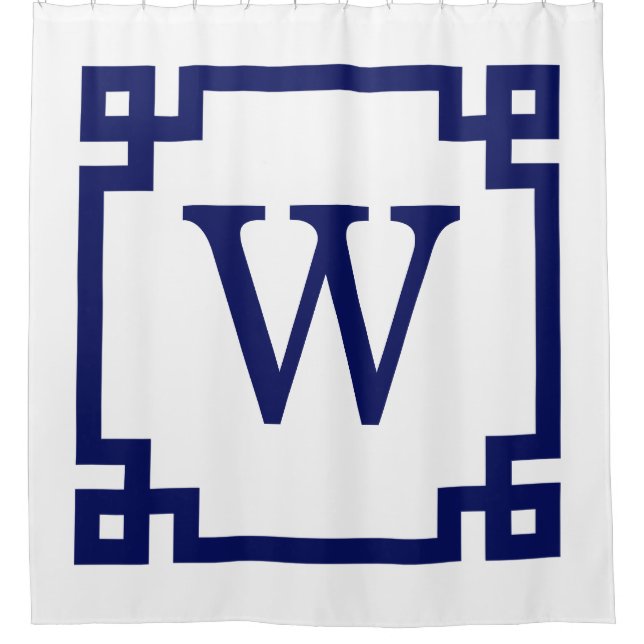 Rideaux De Douche do-it-yourself clé grecque de la marine britanniqu (Devant)