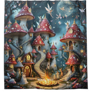 Rideaux De Douche Domaine forestier de champignons mignons d'Imagina