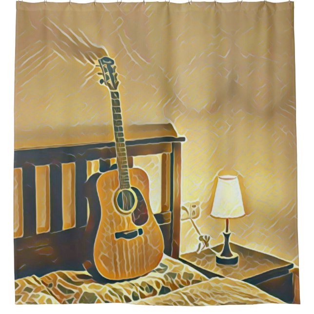 Rideaux De Douche Don de guitare acoustique (Devant)