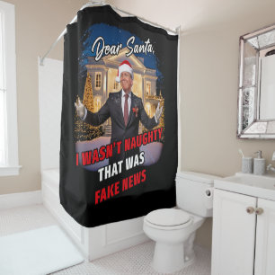 Rideaux De Douche Donald Trump Funny Plaisanterie, Cher Père Noël, f