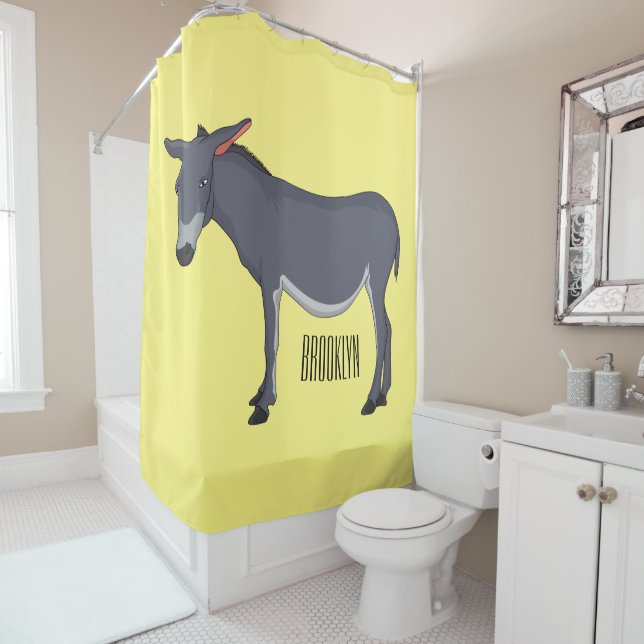 Rideaux De Douche Donkey cartoon (En situation)