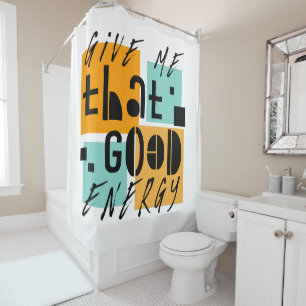 Rideaux De Douche Donnez-moi cette ÉNERGIE Positive Orange