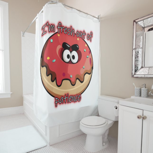 Rideaux De Douche Donut en colère : Frais par patience (En situation)
