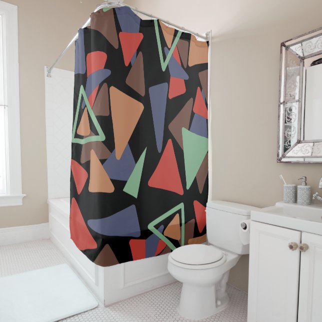 Rideaux De Douche Doodle triangle 45 (En situation)
