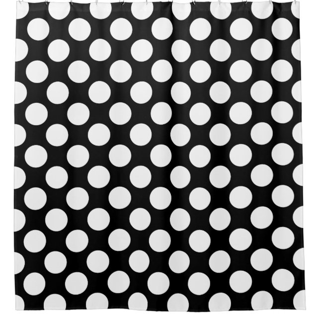 Rideaux De Douche Dots sans couture motif blanc + votre backgr. (Devant)
