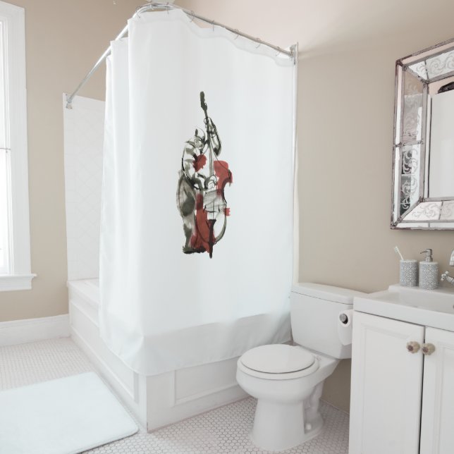 Rideaux De Douche Double bassiste (En situation)