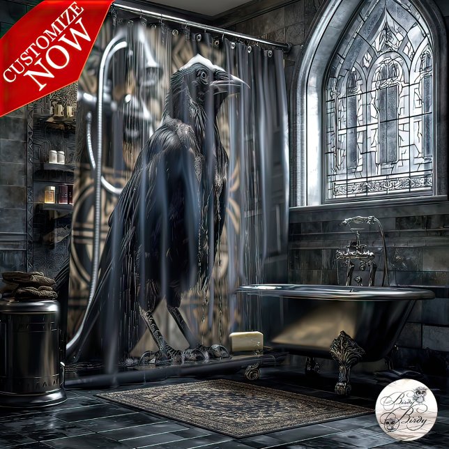 Rideaux De Douche Douche avec corneille (Créateur téléchargé)
