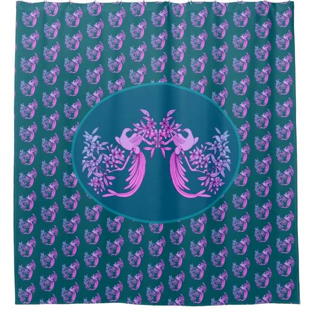 Rideaux De Douche Dove On Flower Branch Animal Art (Devant)