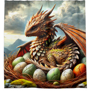 Rideaux De Douche Dragon Art