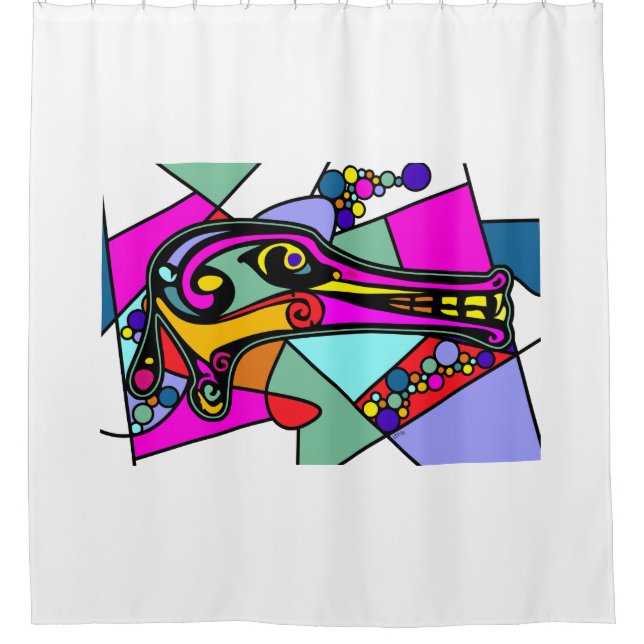Rideaux De Douche Dragon Duck Pop Art + votre backgr. & idées (Devant)