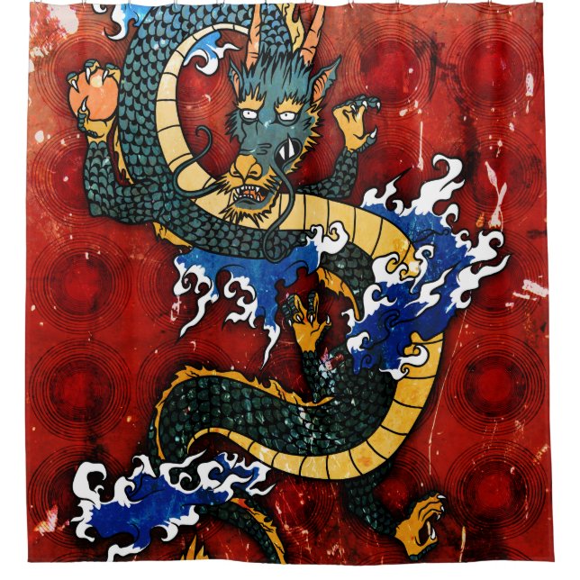 Rideaux De Douche Dragon japonais (Devant)