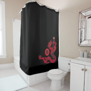 Rideaux De Douche Dragon rouge