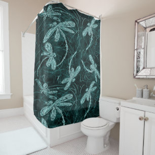 Rideaux De Douche Dragonfly Disco Midnight Blue