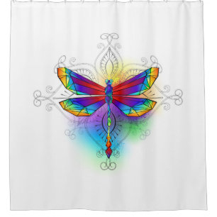 Rideaux De Douche Dragonfly en arc-en-ciel