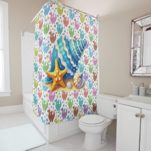 Rideaux de douche Dragons Pastel pour Enfants