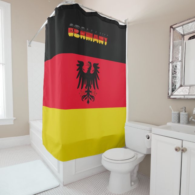 Rideaux De Douche Drapeau allemand (En situation)