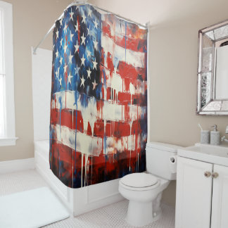 Rideaux De Douche Drapeau américain