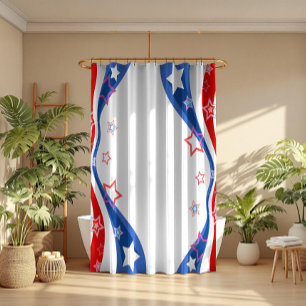 Rideaux De Douche Drapeau américain Abstrait
