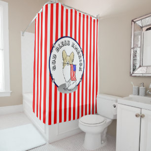 Rideaux De Douche Drapeau américain patriotique USA Papillon (citron