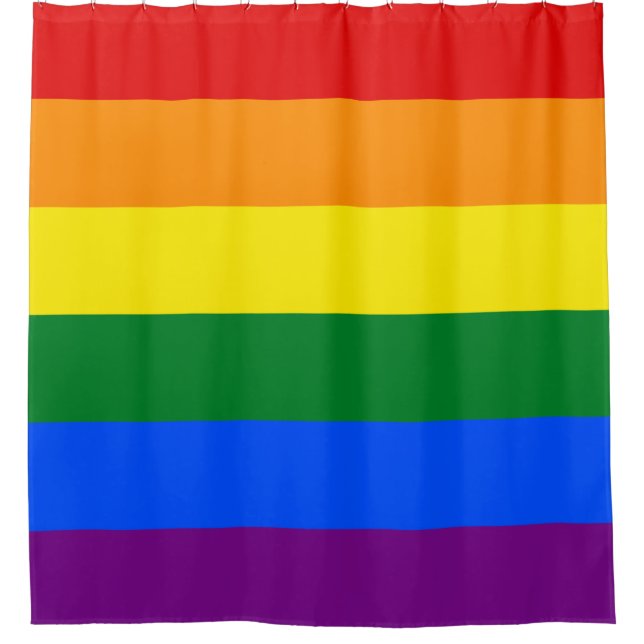 Rideaux De Douche Drapeau arc-en-ciel (LGBT) (Devant)