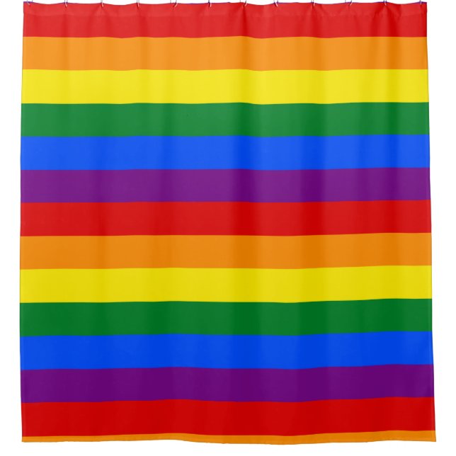Rideaux De Douche Drapeau arc-en-ciel LGBT (Devant)