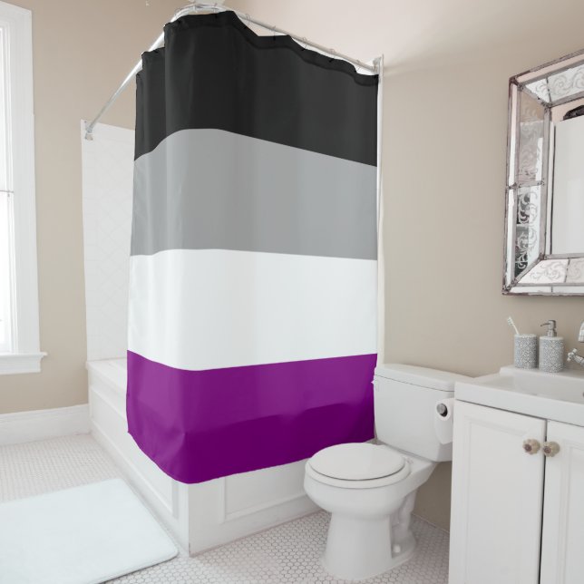 Rideaux De Douche Drapeau asexué (En situation)