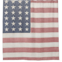 Drapeau blanc et bleu Vintage Americana