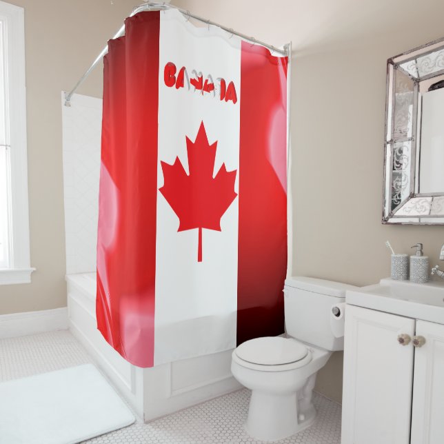 Rideaux De Douche Drapeau canadien (En situation)