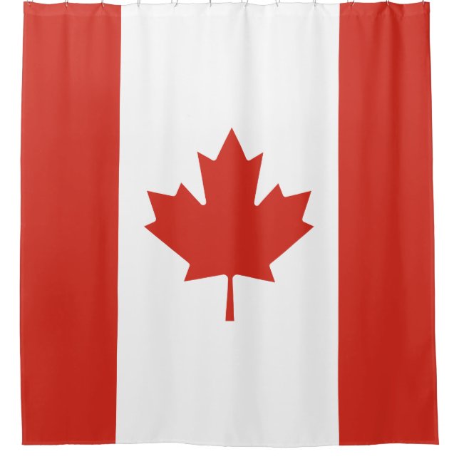 Rideaux De Douche Drapeau canadien (Feuille d'érable) (Canada) (Devant)