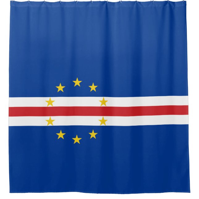 Rideaux De Douche Drapeau cap-verdien (Cap-Vert) (Devant)