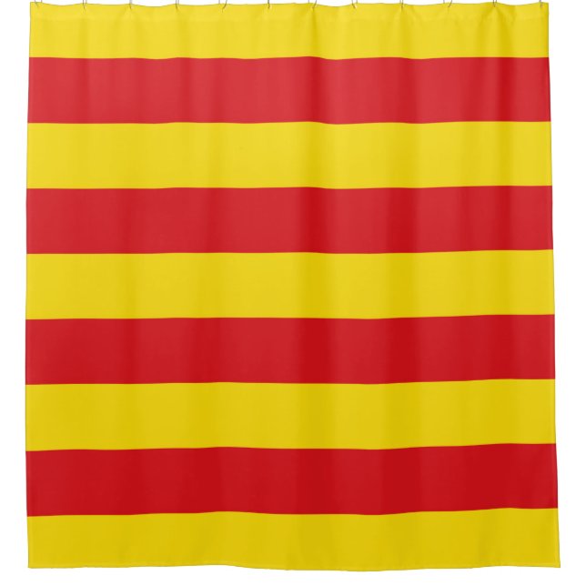 Rideaux De Douche Drapeau catalan (Catalogne) (Devant)
