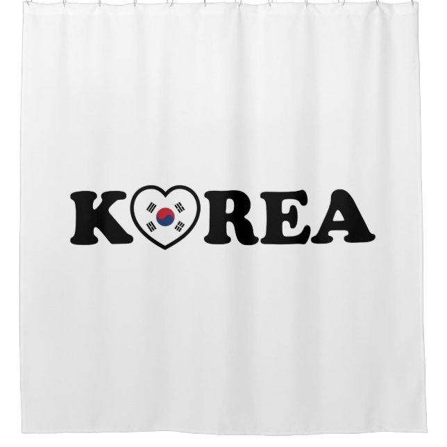 Rideaux De Douche Drapeau coréen Love Heart (Devant)
