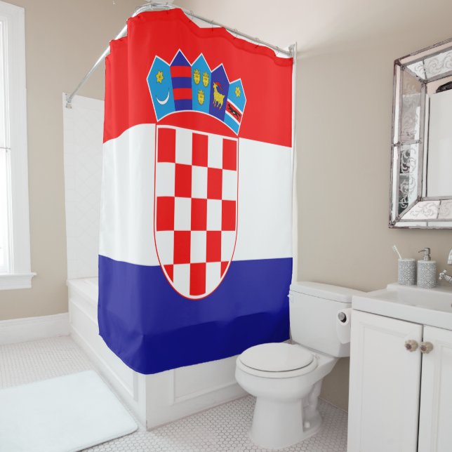 Rideaux De Douche Drapeau croate (En situation)