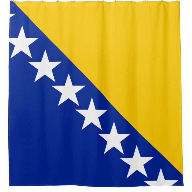 Rideaux De Douche Drapeau de Bosnie-Herzégovine (Devant)