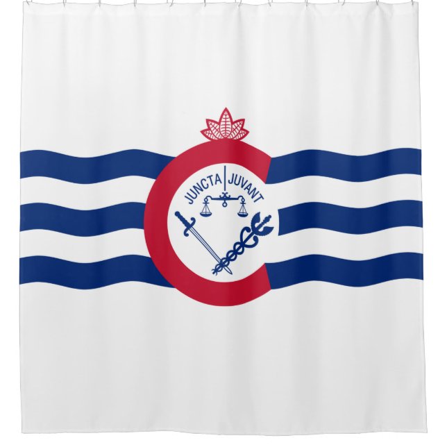 Rideaux De Douche Drapeau de Cincinnati (Ohio) (Devant)