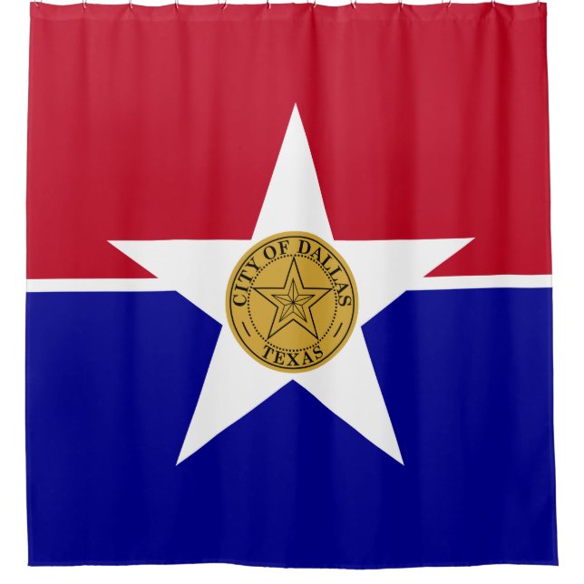 Rideaux De Douche Drapeau de Dallas (Texas) (Devant)