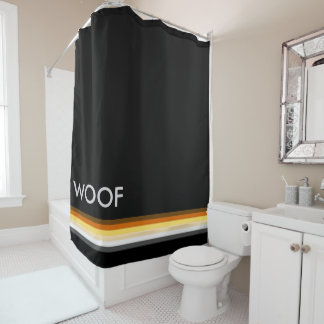 Rideaux De Douche Drapeau de fierté des ours gays masculins WOOF