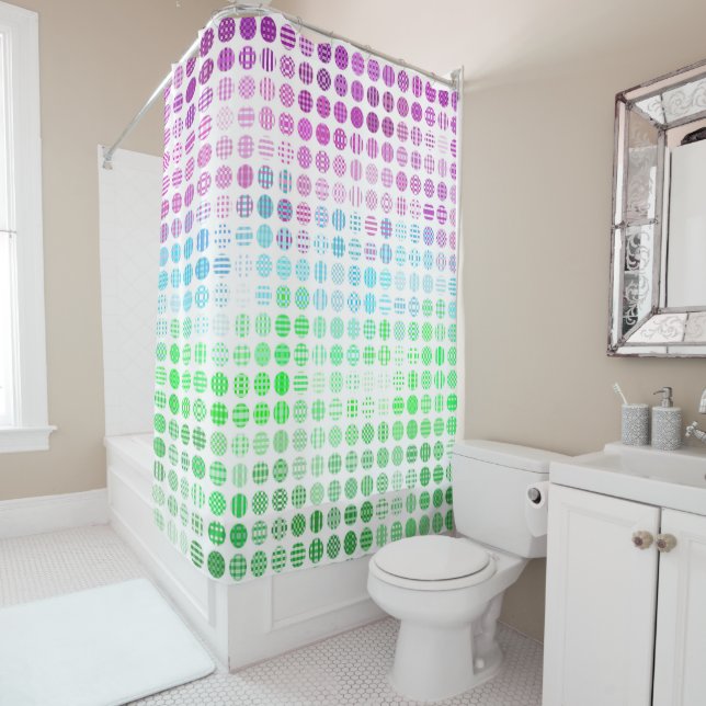 Rideaux De Douche Drapeau de fierté Toric abstrait boho éclectique G (En situation)