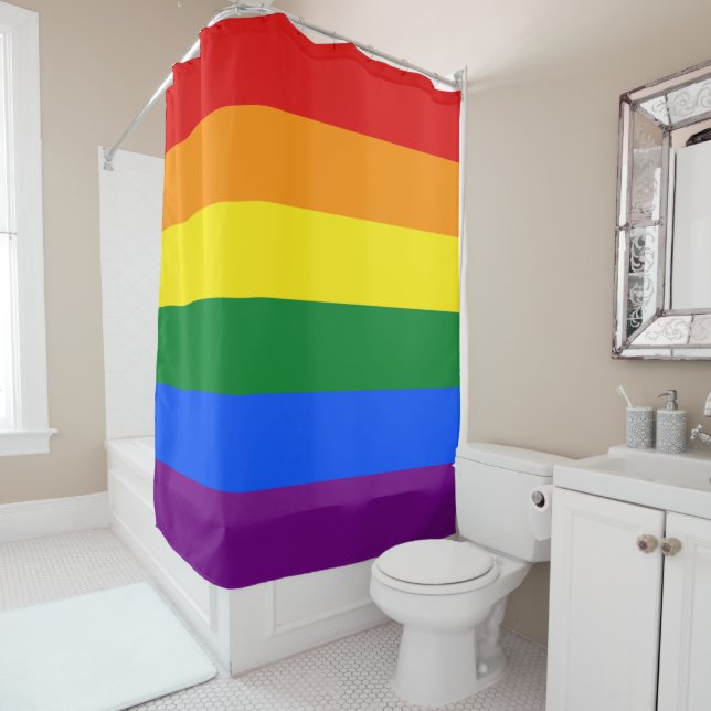 Rideaux De Douche Drapeau de la fierté gay (En situation)