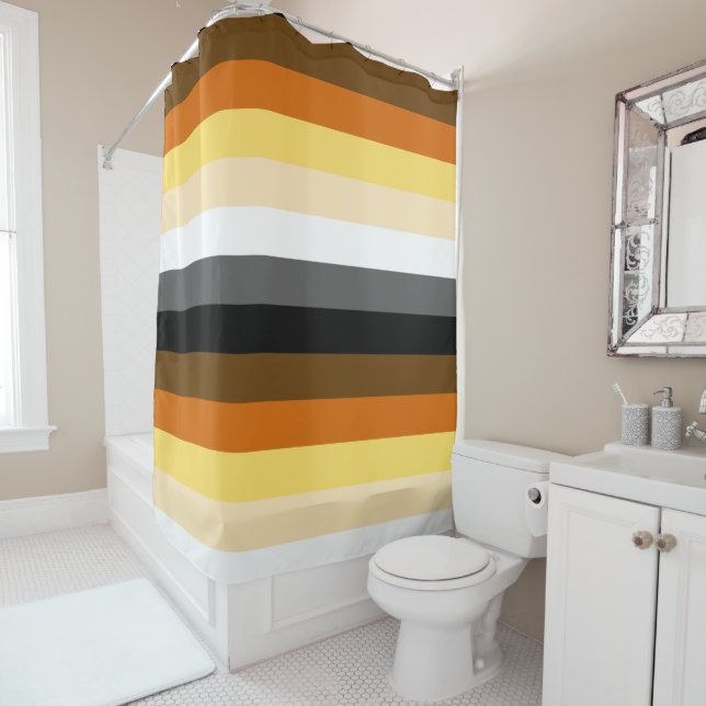 Rideaux De Douche Drapeau de la Fraternité des ours gays (En situation)