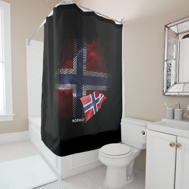 Rideaux De Douche Drapeau de la Norvège (En situation)