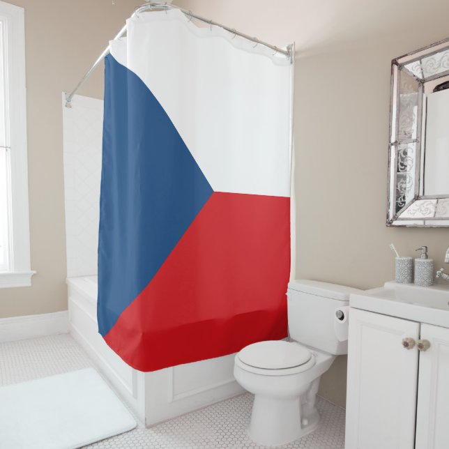Rideaux De Douche Drapeau de la République tchèque (En situation)