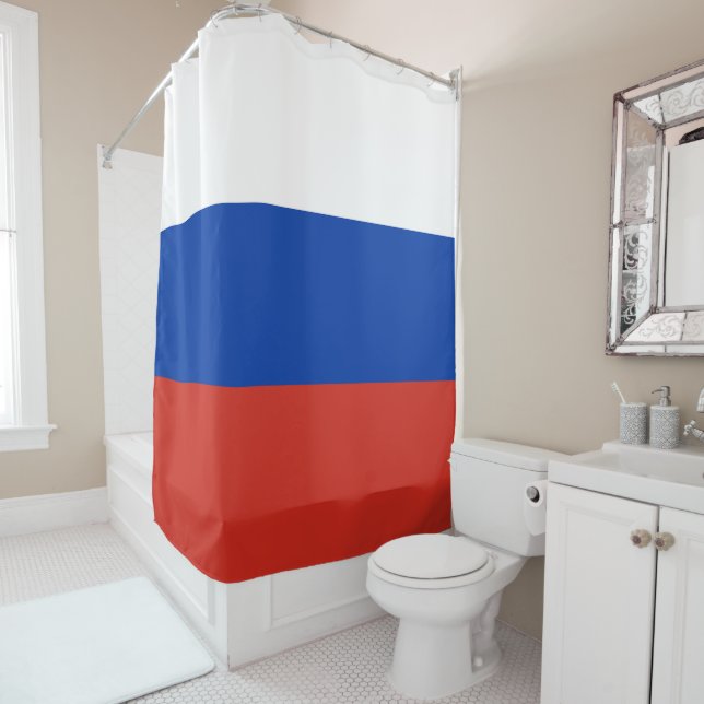 Rideaux De Douche Drapeau de la Russie (En situation)