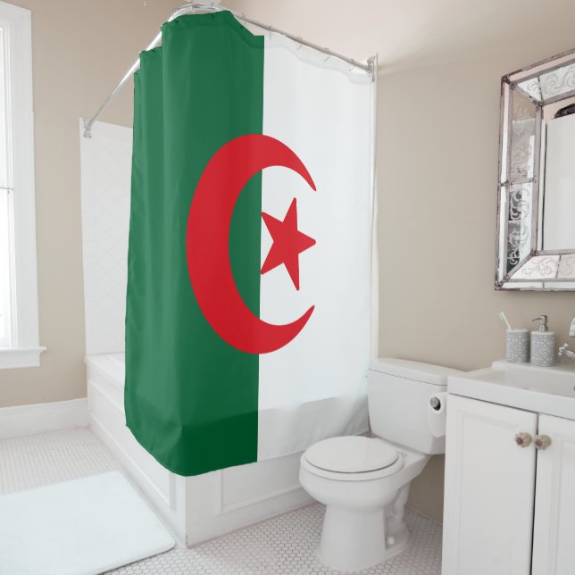 Rideaux De Douche Drapeau de l'Algérie (En situation)