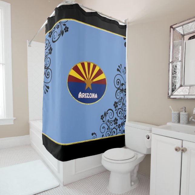 Rideaux De Douche Drapeau de l'Arizona (En situation)