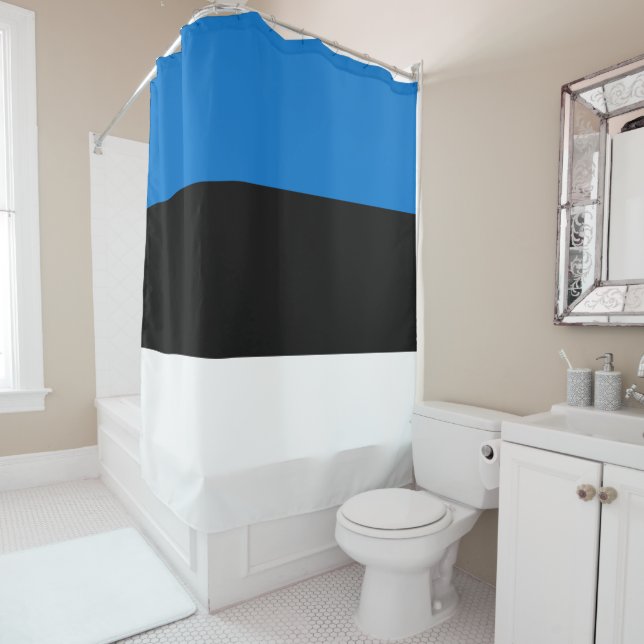 Rideaux De Douche Drapeau de l'Estonie (En situation)