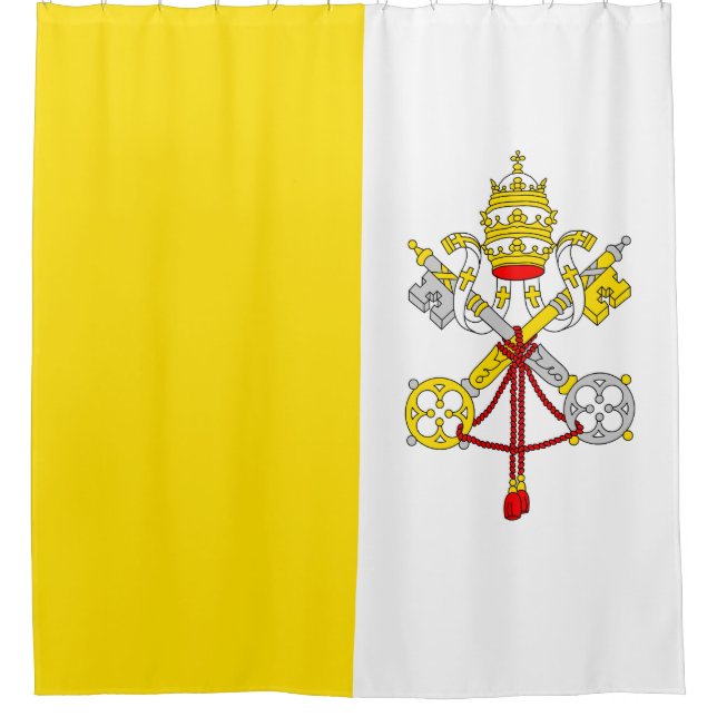 Rideaux De Douche Drapeau de l'État de la Cité du Vatican (Devant)