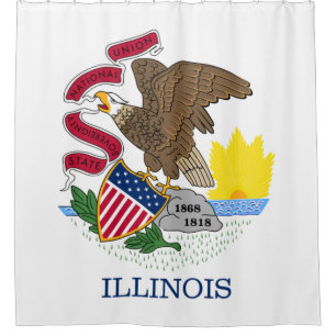 Rideaux De Douche Drapeau de l'Illinois